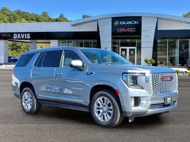 2023 GMC Yukon Denali in Sterling Metallic — front three-quarter view