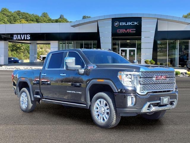 2021 GMC Sierra 2500 HD Denali in Onyx Black — front three-quarter view