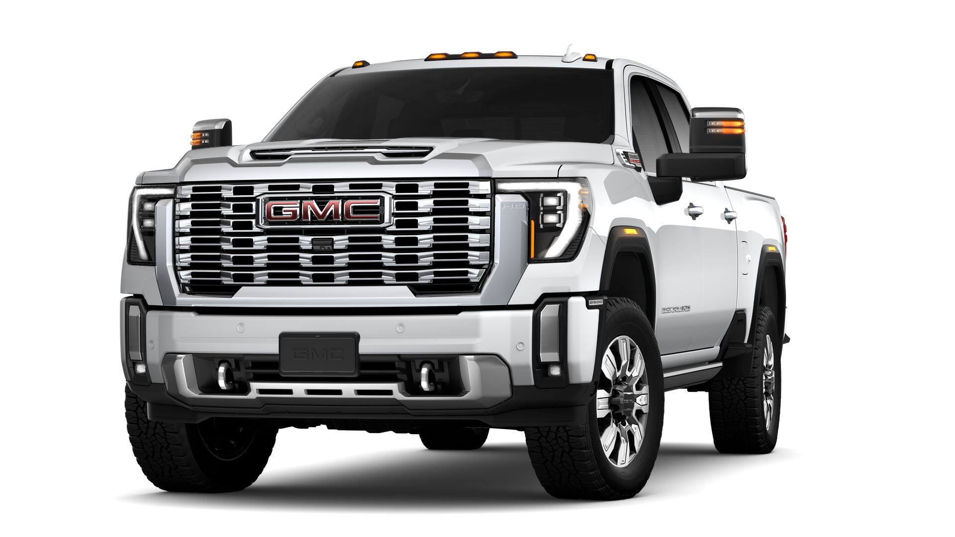 2026 GMC Sierra 2500 HD Denali in Summit White — front three-quarter view