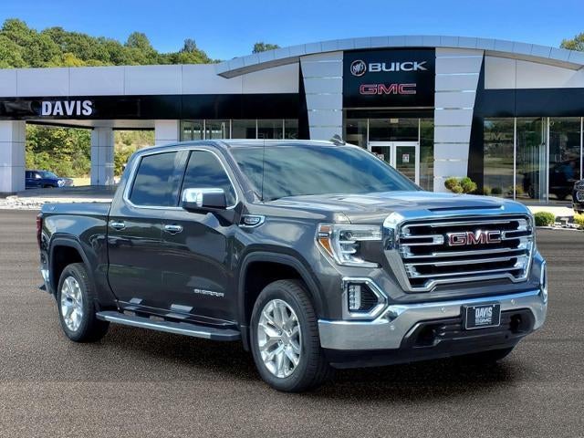 2019 GMC Sierra 1500 SLT in Smokey Quartz Metallic — front three-quarter view