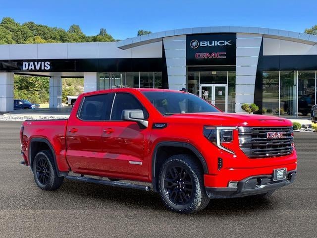 2023 GMC Sierra 1500 Elevation in Cardinal Red — front three-quarter view