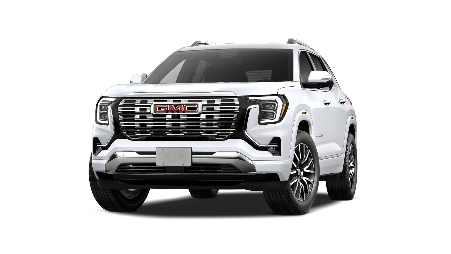 2027 GMC Terrain AWD Denali in Summit White — front three-quarter view