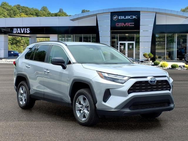 2024 Toyota RAV4 Hybrid LE in Silver Sky Metall — front three-quarter view