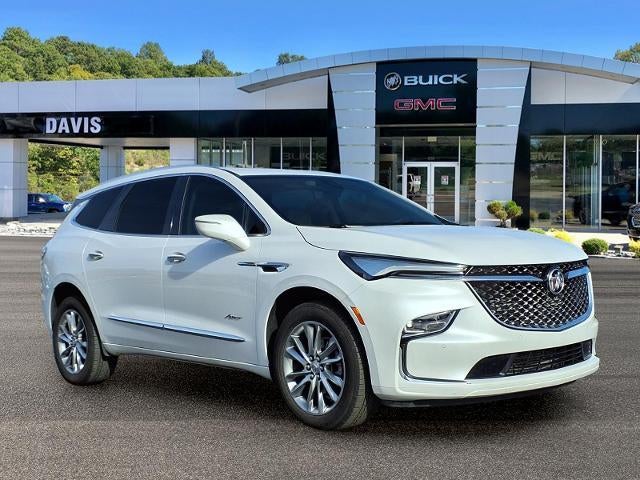 2024 Buick Enclave Avenir in White Frost Tricoat — front three-quarter view