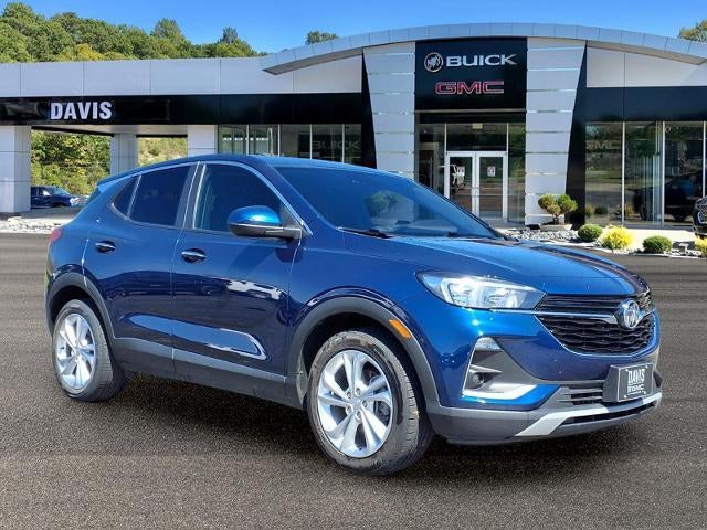 2022 Buick Encore GX Preferred in Sapphire Metallic — front three-quarter view
